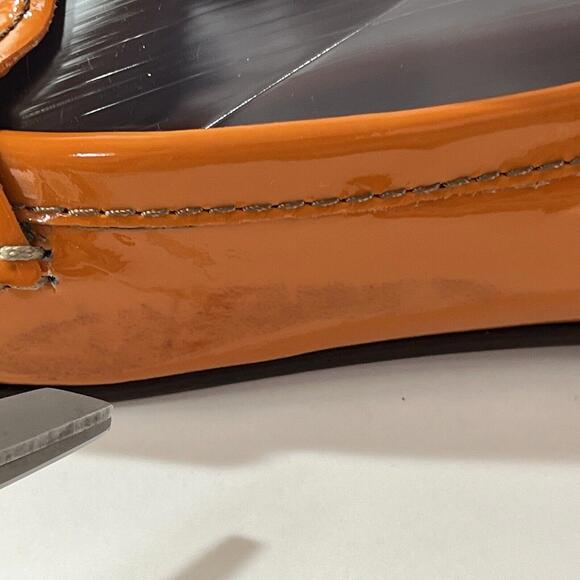 Cole Haan Loafers Womens Size 9.5 B Orange Patent Leather Penny Loafer Flats - Picture 7 of 9